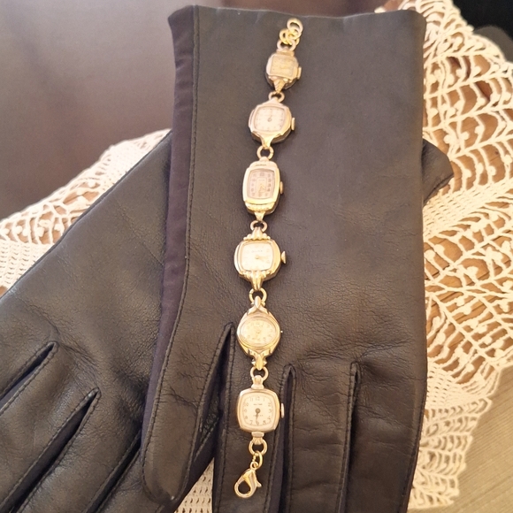 Montre Bracelet Vintage Camy Années 1920 - Or Rose 14 Carats, Cadran Rose, Style Art Déco